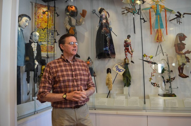 Museum Director John Bell leads a tour through the Ballard Institute and Museum of Puppetry in Storrs, Conn on Feb. 2. The Institute and Museum is home to almost 3,000 unique puppets, Bell said.
